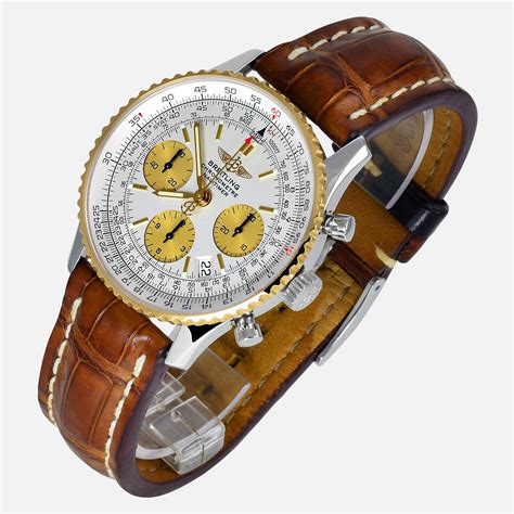 breitling gold watch|breitling navitimer gold bezel.